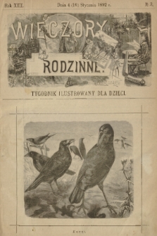 Wieczory Rodzinne : tygodnik illustrowany dla dzieci. R. 13, 1892, no. 3