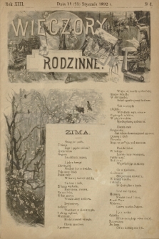 Wieczory Rodzinne : tygodnik illustrowany dla dzieci. R. 13, 1892, no. 4