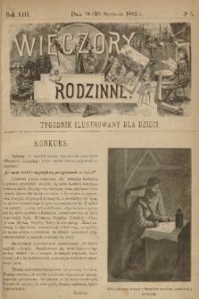 Wieczory Rodzinne : tygodnik illustrowany dla dzieci. R. 13, 1892, no. 5