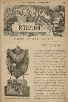 Wieczory Rodzinne : tygodnik illustrowany dla dzieci. R. 13, 1892, no. 6