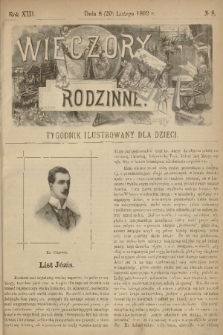 Wieczory Rodzinne : tygodnik illustrowany dla dzieci. R. 13, 1892, no. 8