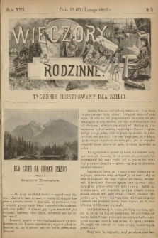 Wieczory Rodzinne : tygodnik illustrowany dla dzieci. R. 13, 1892, no. 9