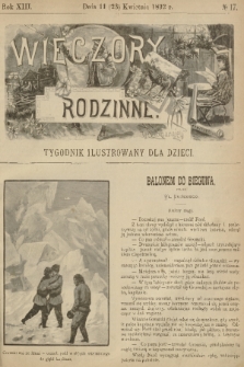 Wieczory Rodzinne : tygodnik illustrowany dla dzieci. R. 13, 1892, no. 17