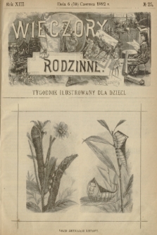 Wieczory Rodzinne : tygodnik illustrowany dla dzieci. R. 13, 1892, no. 25