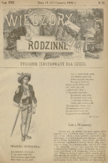 Wieczory Rodzinne : tygodnik illustrowany dla dzieci. R. 13, 1892, no. 26