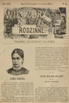 Wieczory Rodzinne : tygodnik illustrowany dla dzieci. R. 13, 1892, no. 49