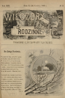 Wieczory Rodzinne : tygodnik illustrowany dla dzieci. R. 13, 1892, no. 52