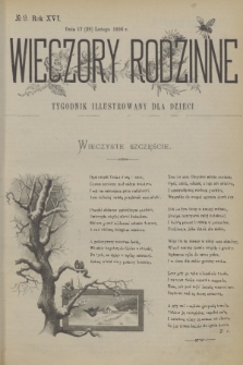 Wieczory Rodzinne : tygodnik illustrowany dla dzieci. R. 16, 1896, no. 9