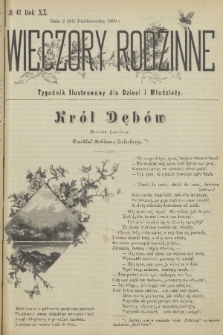 Wieczory Rodzinne : tygodnik illustrowany dla dzieci i młodzieży. R. 20, 1899, no. 41