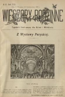 Wieczory Rodzinne : tygodnik illustrowany dla dzieci i młodzieży. R. 21, 1900, no. 41