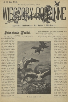 Wieczory Rodzinne : tygodnik illustrowany dla dzieci i młodzieży. R. 22, 1901, no. 23