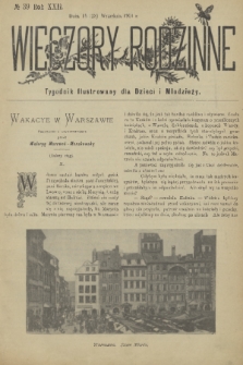 Wieczory Rodzinne : tygodnik illustrowany dla dzieci i młodzieży. R. 22, 1901, no. 39