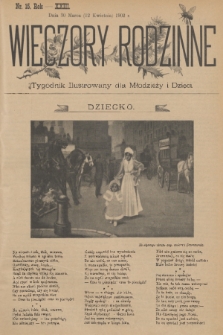 Wieczory Rodzinne : tygodnik illustrowany dla dzieci i młodzieży. R. 23, 1902, no. 15