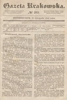 Gazeta Krakowska. 1846, nr 262