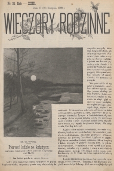 Wieczory Rodzinne : tygodnik illustrowany dla dzieci i młodzieży. R. 23, 1902, no. 35