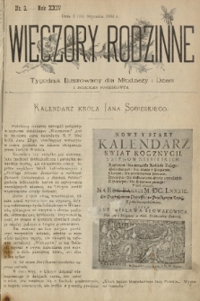 Wieczory Rodzinne : tygodnik ilustrowany dla młodzieży i dzieci z dodatkiem powieściowym. R. 25, 1904, nr 3