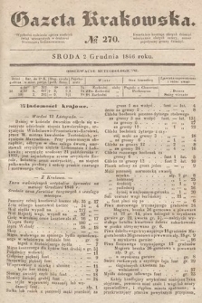 Gazeta Krakowska. 1846, nr 270