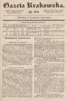 Gazeta Krakowska. 1846, nr 275