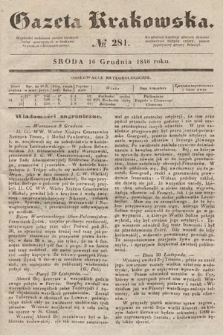 Gazeta Krakowska. 1846, nr 281