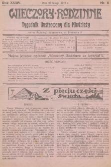 Wieczory Rodzinne : tygodnik ilustrowany dla młodzieży. R. 34, 1913, nr 8