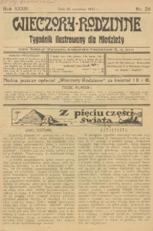 Wieczory Rodzinne : tygodnik ilustrowany dla młodzieży. R. 34, 1913, nr 38