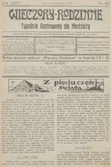 Wieczory Rodzinne : tygodnik ilustrowany dla młodzieży. R. 34, 1913, nr 40