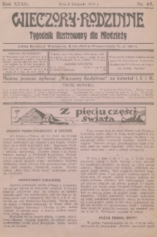 Wieczory Rodzinne : tygodnik ilustrowany dla młodzieży. R. 34, 1913, nr 45