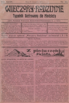 Wieczory Rodzinne : tygodnik ilustrowany dla młodzieży. R. 34, 1913, nr 46