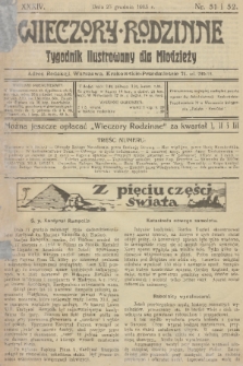 Wieczory Rodzinne : tygodnik ilustrowany dla młodzieży. R. 34, 1913, nr 51-52