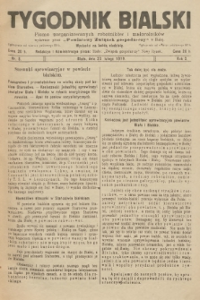 Tygodnik Bialski : pismo zorganizowanych robotników i małorolników. R.2, 1919, Nr 8