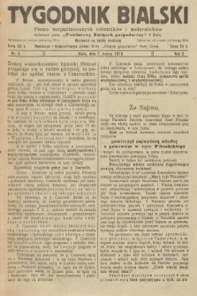 Tygodnik Bialski : pismo zorganizowanych robotników i małorolników. R.2, 1919, Nr 9
