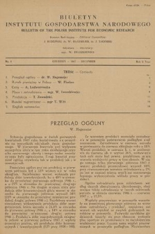 Biuletyn Instytutu Gospodarstwa Narodowego R. 2, 1947, nr 6 (Grudzień)