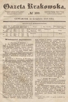Gazeta Krakowska. 1846, nr 292