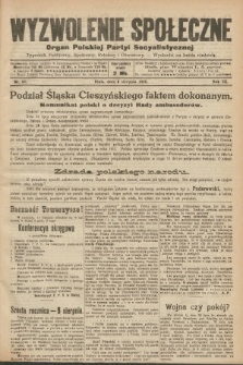 Wyzwolenie Społeczne : organ Polskiej Partyi Socyalistycznej : tygodnik polityczny, społeczny, rolniczy i oświatowy. R.3, 1920, nr 32