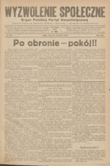 Wyzwolenie Społeczne : organ Polskiej Partyi Socyalistycznej : tygodnik polityczny, społeczny, rolniczy i oświatowy. R.3, 1920, nr 35