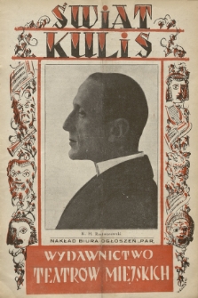 Świat Kulis : dwutygodnik poświęcony sprawom teatralnym : wydawnictwo teatrów miejskich w Poznaniu. 1929, z. 7