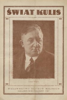 Świat Kulis : dwutygodnik poświęcony sprawom teatralnym : wydawnictwo teatrów miejskich w Poznaniu. 1929, z. 20