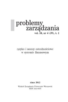 Problemy Zarządzania. Vol. 10, 2012, nr 4, t. 1