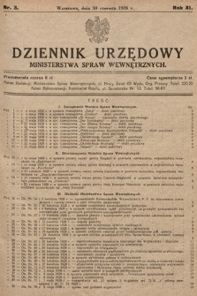 Dziennik Urzędowy Ministerstwa Spraw Wewnętrznych. 1928, nr 3