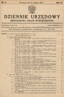 Dziennik Urzędowy Ministerstwa Spraw Wewnętrznych. 1928, nr 5