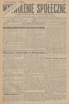 Wyzwolenie Społeczne : organ Polskiej Partji Socjalistycznej : pismo polityczne, społeczne, rolnicze i oświatowe. R.7, 1924, nr 47