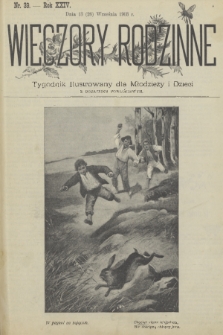 Wieczory Rodzinne : tygodnik ilustrowany dla młodzieży i dzieci z dodatkiem powieściowym. R. 24, 1903, nr 39