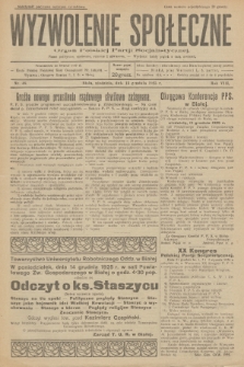 Wyzwolenie Społeczne : organ Polskiej Partji Socjalistycznej : pismo polityczne, społeczne, rolnicze i oświatowe. R.8, 1925, nr 48