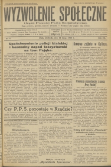 Wyzwolenie Społeczne : organ Polskiej Partji Socjalistycznej : pismo polityczne, społeczne, rolnicze i oświatowe. R.9, 1926, nr 6