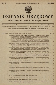 Dziennik Urzędowy Ministerstwa Spraw Wewnętrznych. 1931, nr 11