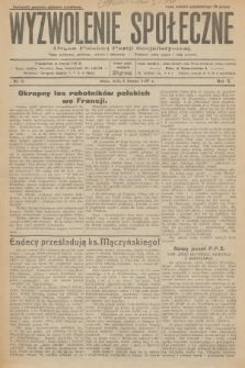 Wyzwolenie Społeczne : organ Polskiej Partji Socjalistycznej : pismo polityczne, społeczne, rolnicze i oświatowe. R.10, 1927, nr 6