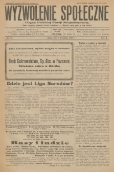 Wyzwolenie Społeczne : organ Polskiej Partji Socjalistycznej : pismo polityczne, społeczne, rolnicze i oświatowe. R.10, 1927, nr 14