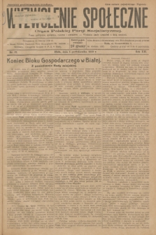 Wyzwolenie Społeczne : organ Polskiej Partji Socjalistycznej : pismo polityczne, społeczne, rolnicze i oświatowe. R.12, 1929, nr 37