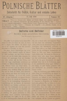 Polnische Blätter : Zeitschrift für Politik, Kultur und soziales Leben. Bd.12, 1918, Nummer 100