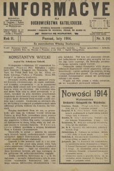 Informacye dla Duchowieństwa Katolickiego. R.2, 1914, nr 5 (14)